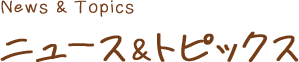 ニュース&トピックス